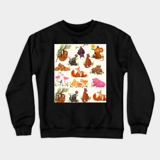 Cute animal print (drawn digitally) Crewneck Sweatshirt
